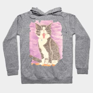 Cat black and white Hoodie